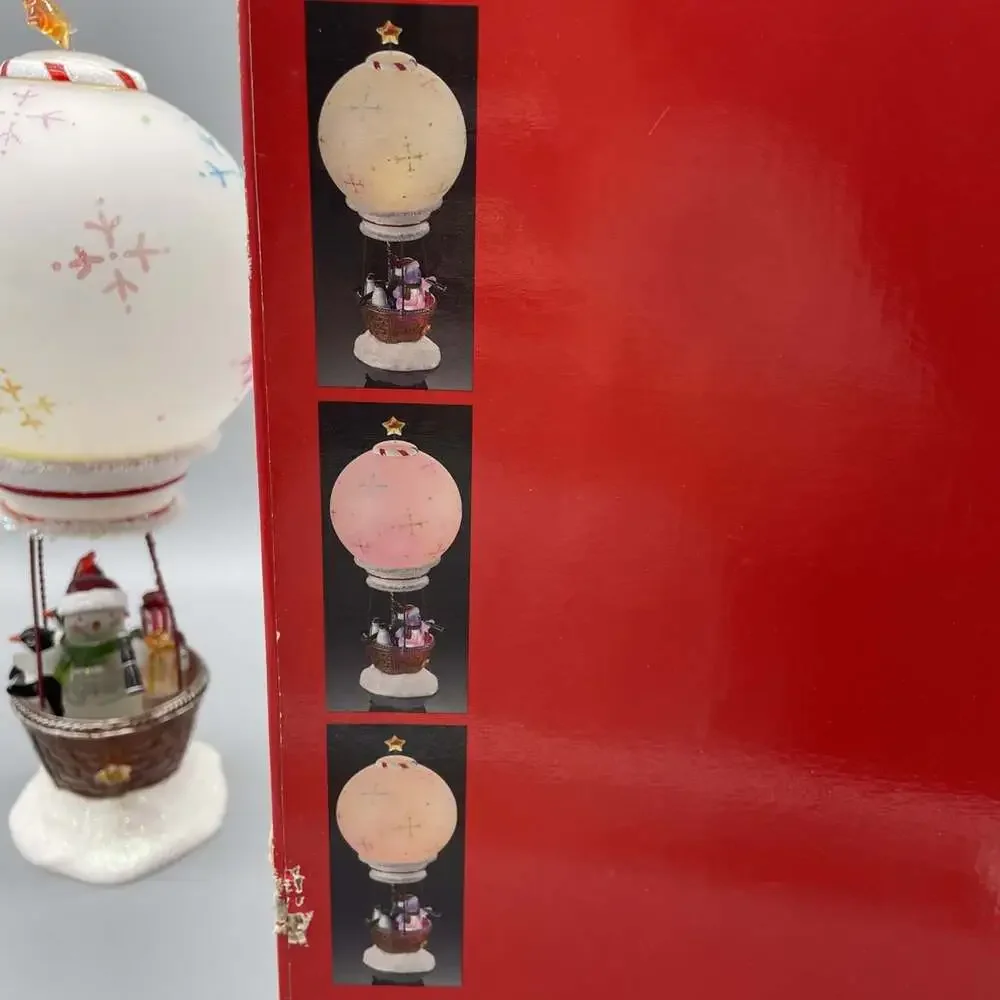 Christmas Lighted Hot Air Balloon w/ Snowman & Penguins by JC Penney Home Tested